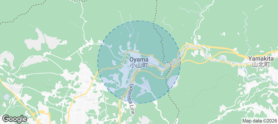 Oyama Airbnb map